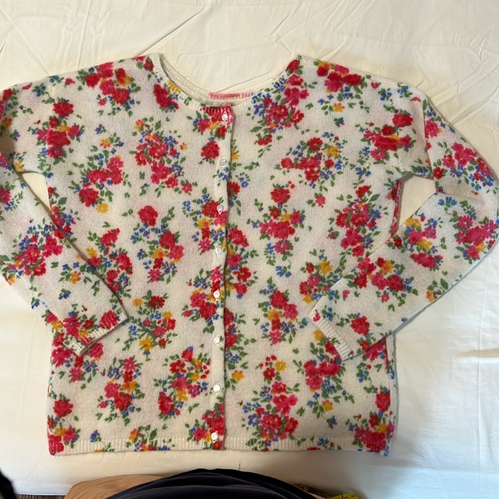 Sezane floral cardigan XXS